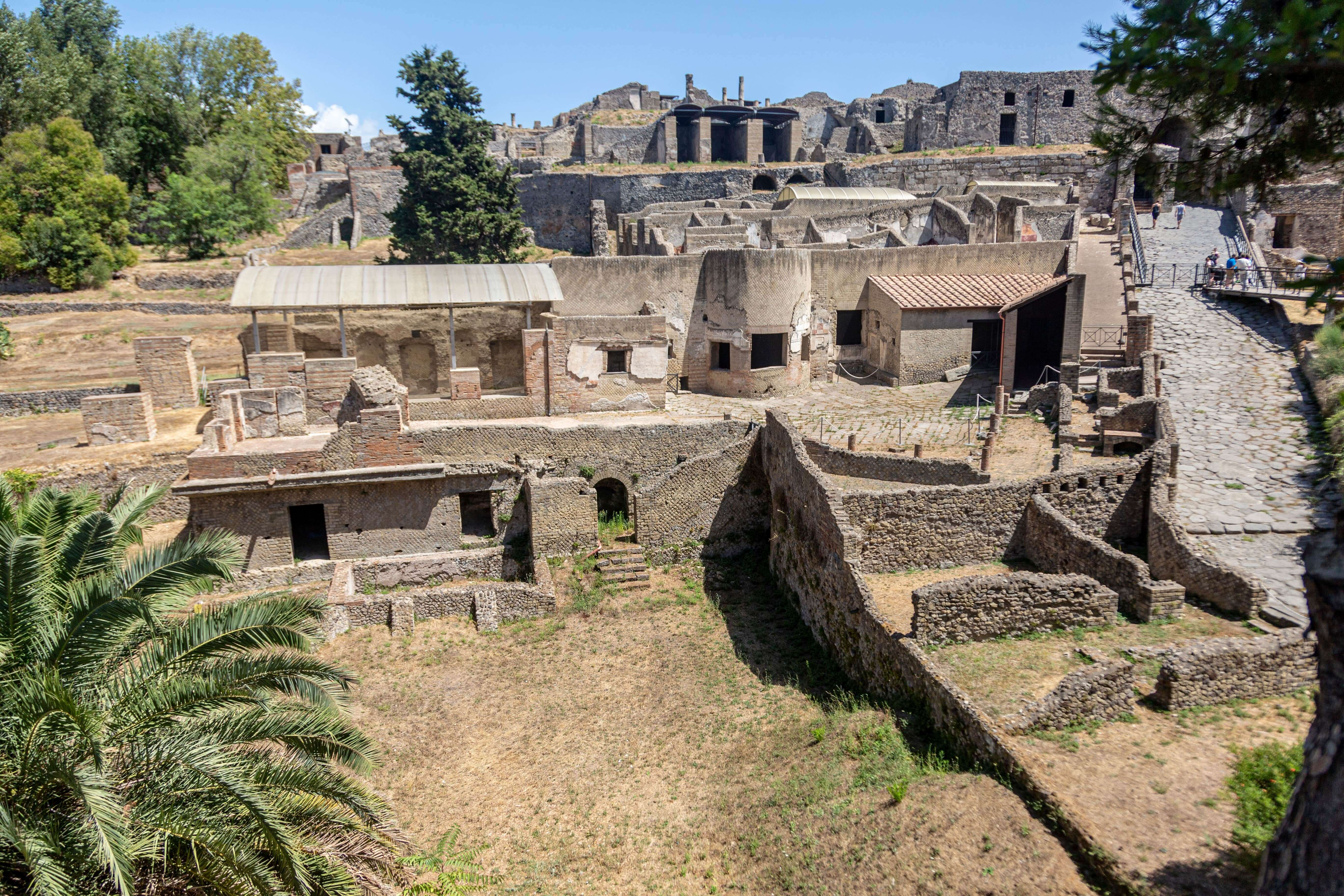 A view of the old ruins of Pompeii, Italy, the classical Roman city.Italy.